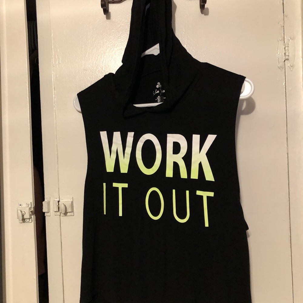 Cropped tank hoodie